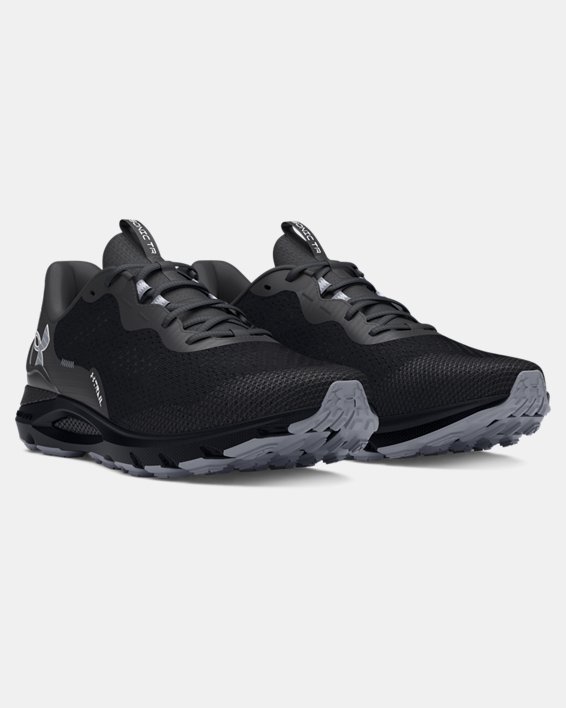 Unisex UA Sonic Trail Running Shoes, Black, pdpMainDesktop image number 3